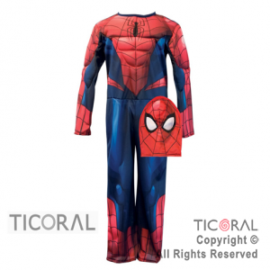 DISFRAZ SPIDERMAN CON MUSCULO TALLE 2 x 1